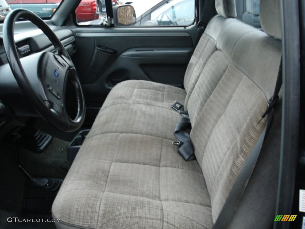 Grey Interior 1992 Ford F150 S Regular Cab 4x4 Photo #58905967