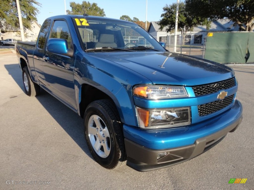 Aqua Blue Metallic 2012 Chevrolet Colorado LT Extended Cab Exterior Photo #58905994