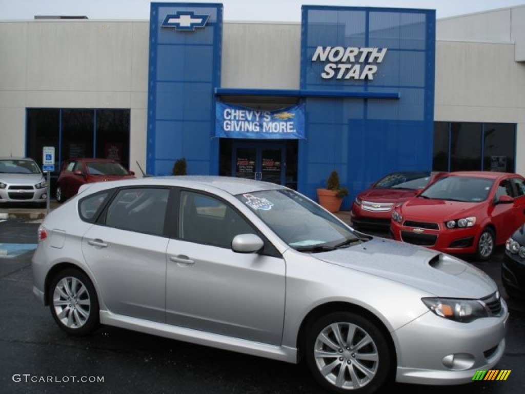 2008 Impreza WRX Wagon - Spark Silver Metallic / Carbon Black photo #1