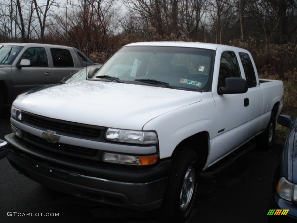 2002 Silverado 1500 Extended Cab 4x4 - Summit White / Graphite Gray photo #1