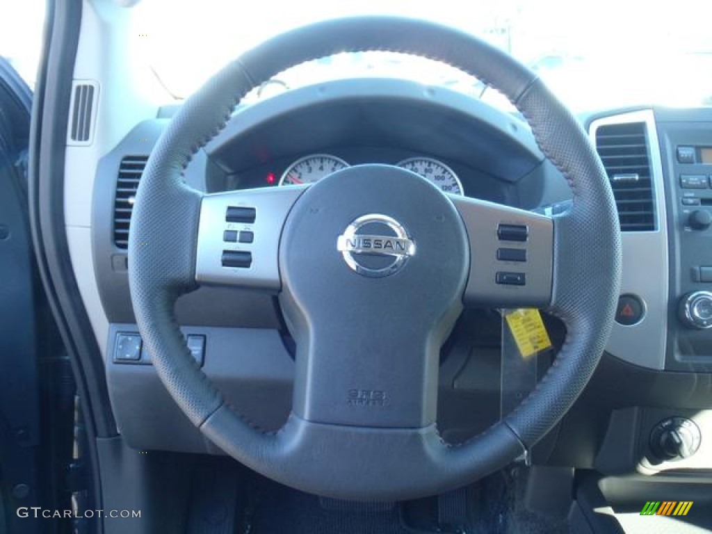 2012 Nissan Frontier Pro-4X Crew Cab 4x4 Pro 4X Graphite/Red Steering Wheel Photo #58909804