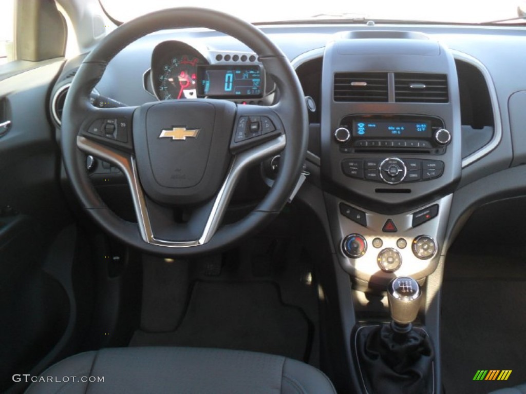 2012 Chevrolet Sonic LTZ Sedan Dark Pewter/Dark Titanium Dashboard Photo #58910611
