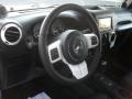 Black with Polar White Accents/Orange Stitching 2012 Jeep Wrangler Sahara Arctic Edition 4x4 Steering Wheel
