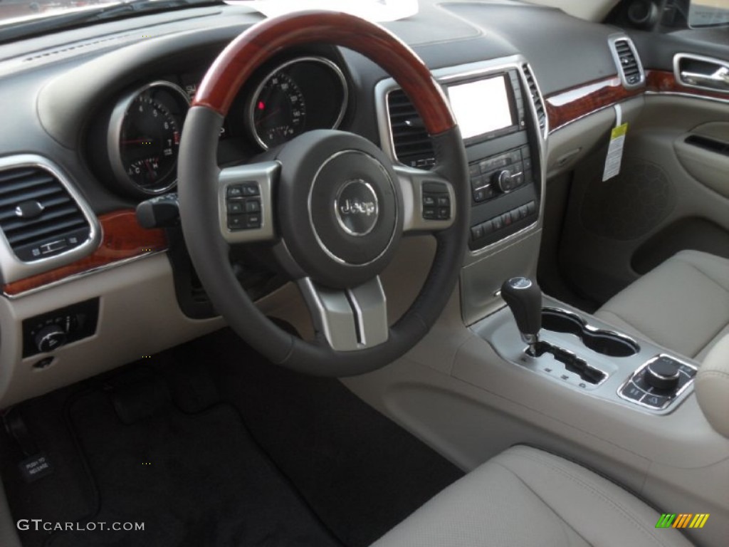 Dark Frost Beige/Light Frost Beige Interior 2012 Jeep Grand Cherokee Overland 4x4 Photo #58912538