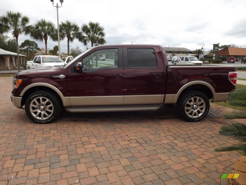 Royal Red Metallic 2009 Ford F150 King Ranch SuperCrew Exterior Photo #58916387