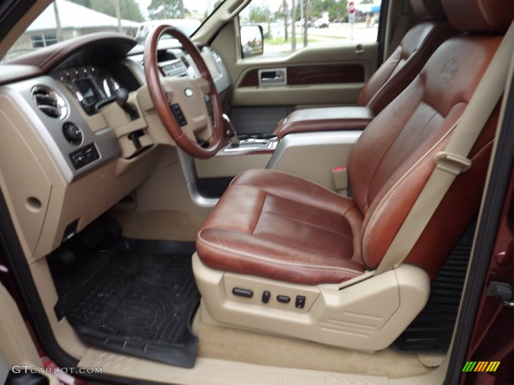 2009 F150 King Ranch SuperCrew - Royal Red Metallic / Chaparral Leather/Camel photo #11