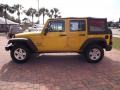 Detonator Yellow 2009 Jeep Wrangler Unlimited X 4x4 Exterior