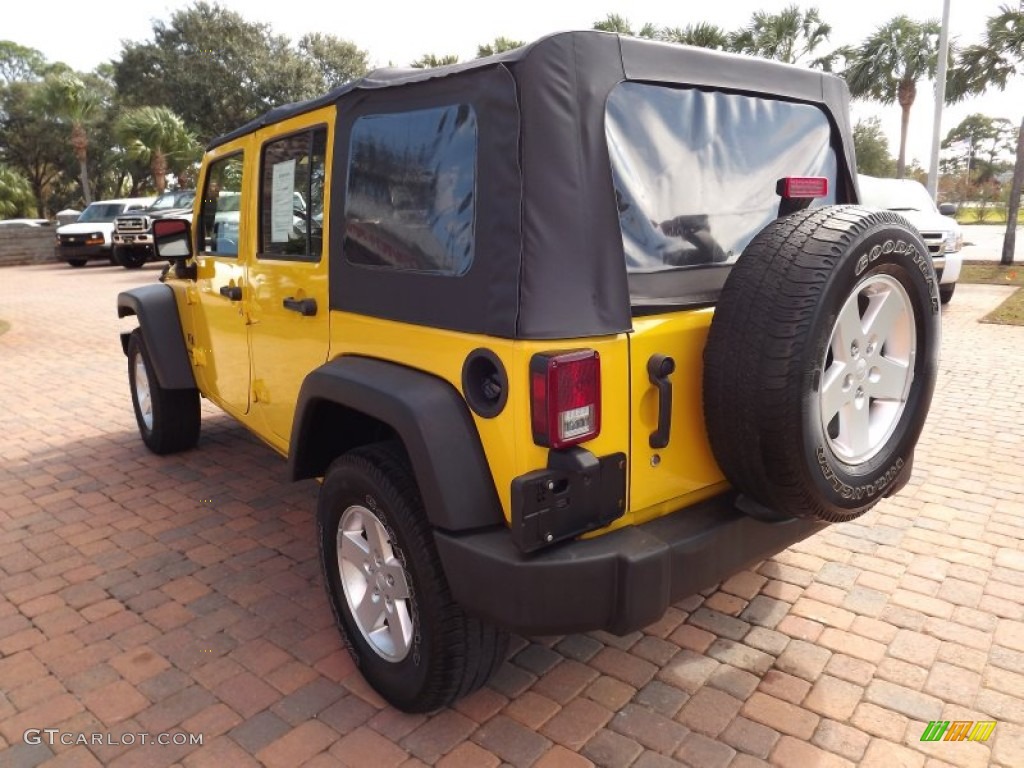 2009 Wrangler Unlimited X 4x4 - Detonator Yellow / Dark Slate Gray/Medium Slate Gray photo #5