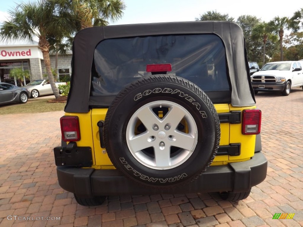 2009 Wrangler Unlimited X 4x4 - Detonator Yellow / Dark Slate Gray/Medium Slate Gray photo #6