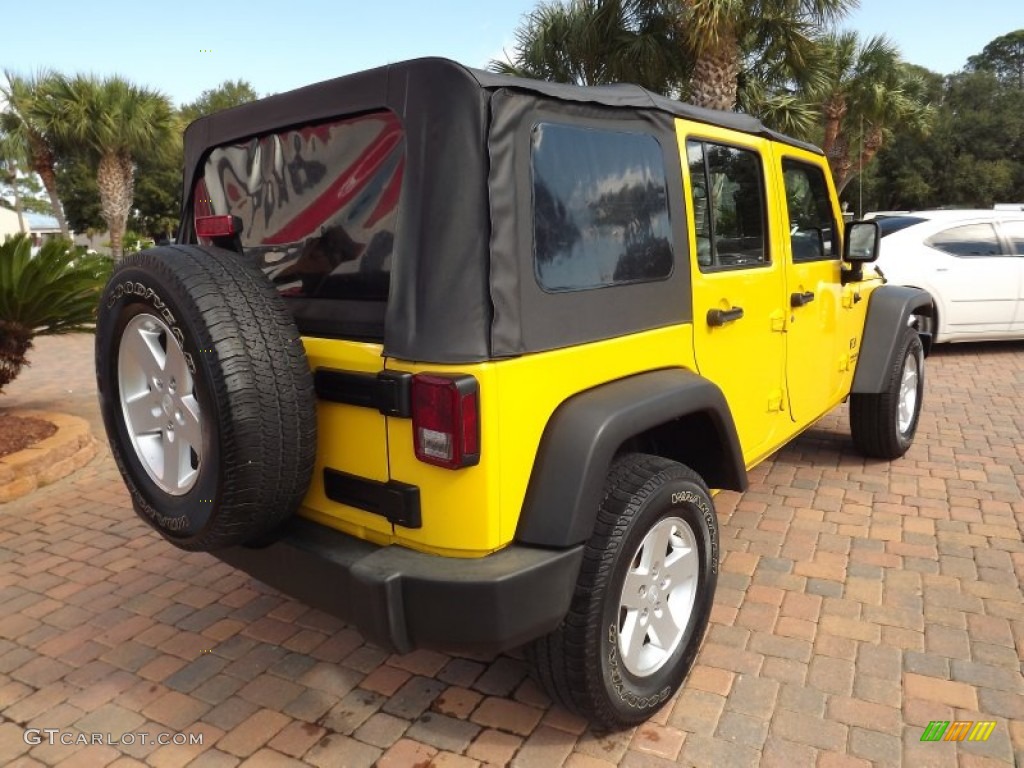 2009 Wrangler Unlimited X 4x4 - Detonator Yellow / Dark Slate Gray/Medium Slate Gray photo #7