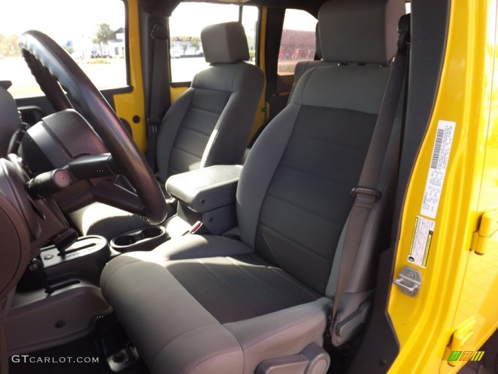 2009 Wrangler Unlimited X 4x4 - Detonator Yellow / Dark Slate Gray/Medium Slate Gray photo #13