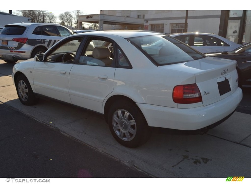 2001 A4 1.8T quattro Sedan - Casablanca White / Ecru/Onyx photo #3