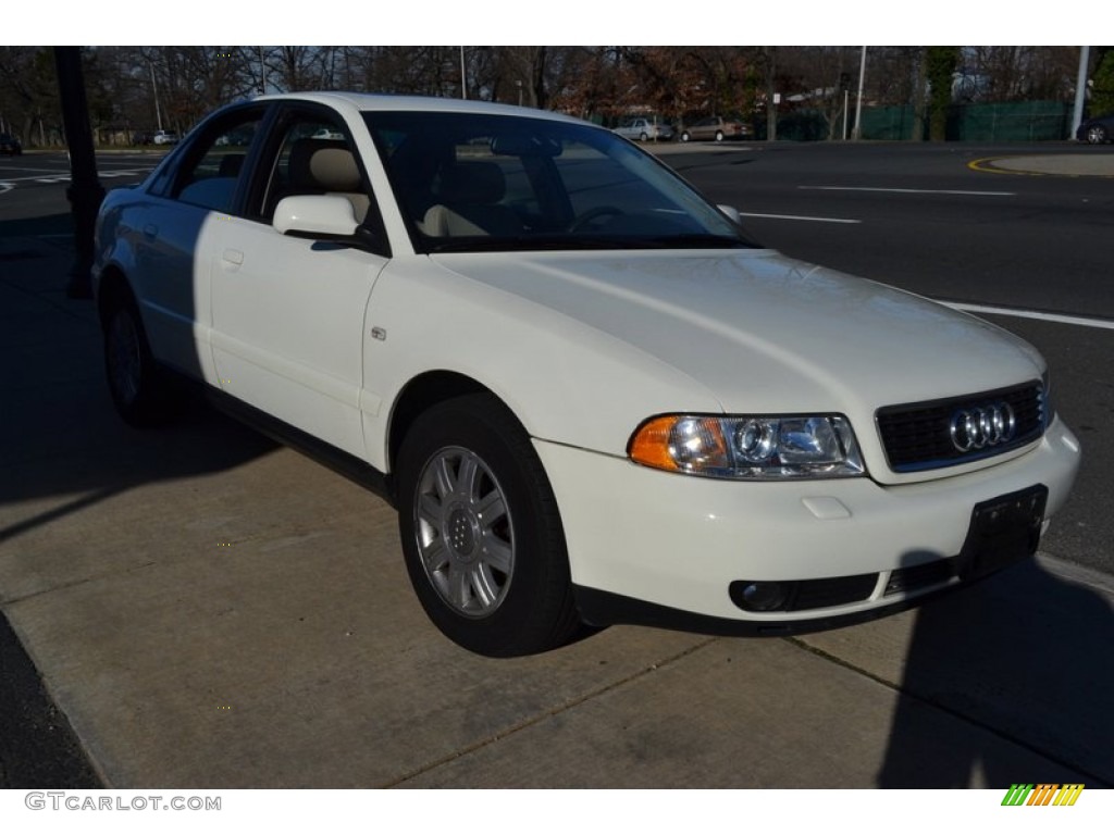 2001 A4 1.8T quattro Sedan - Casablanca White / Ecru/Onyx photo #6