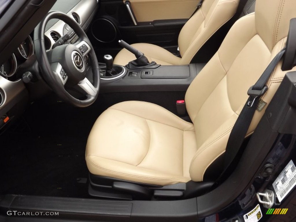 Black Interior 2009 Mazda MX-5 Miata Grand Touring Roadster Photo #58917812