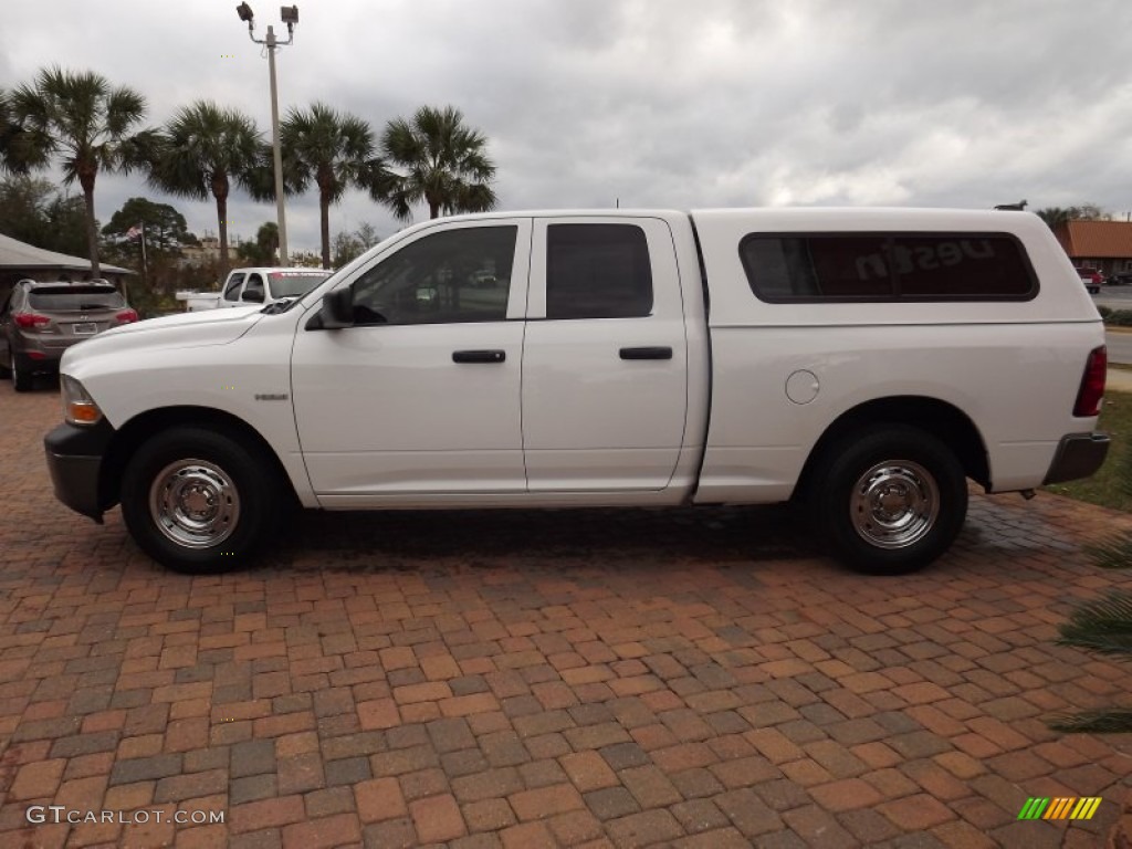 2010 Ram 1500 ST Quad Cab - Stone White / Dark Slate/Medium Graystone photo #4