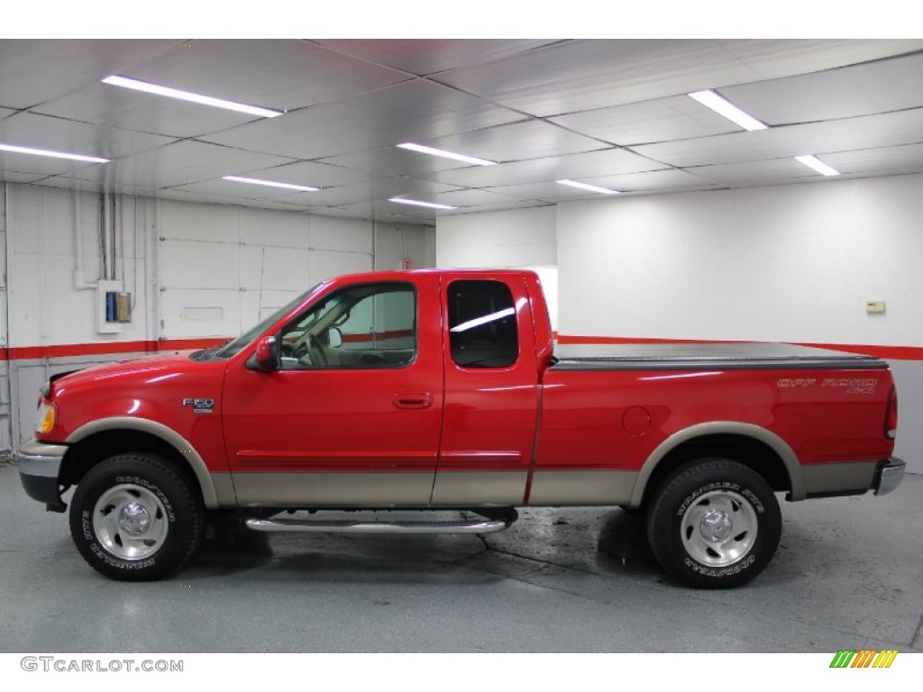 Bright Red 2001 Ford F150 XLT SuperCab 4x4 Exterior Photo #58920640