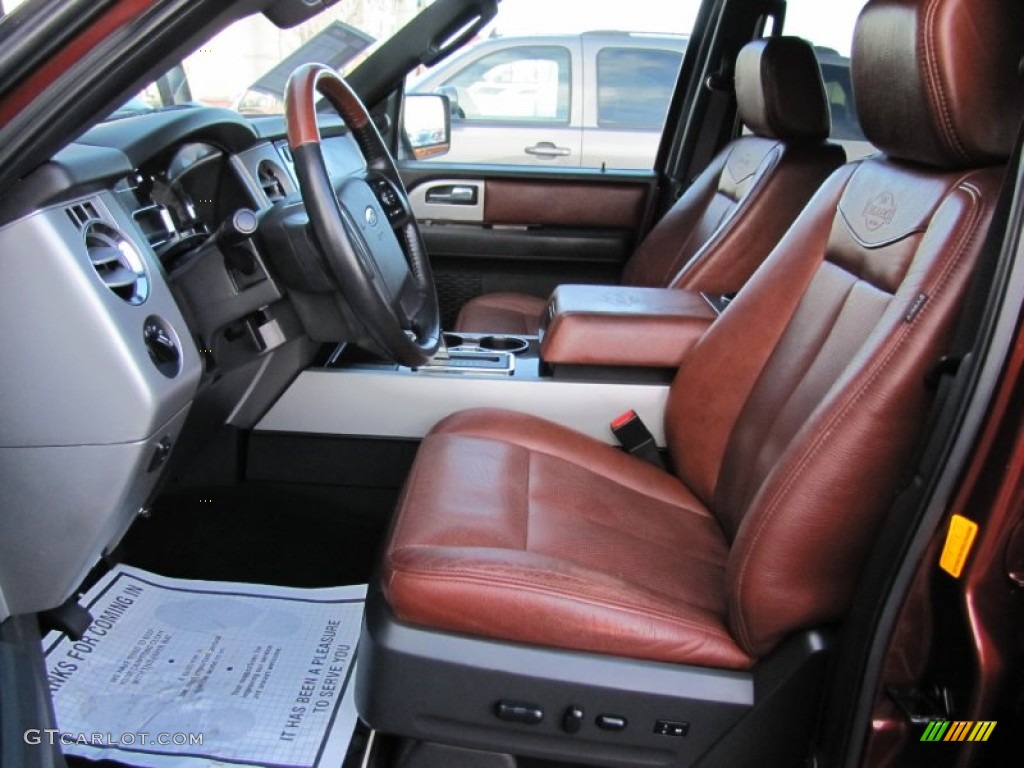 Charcoal Black/Chaparral Leather Interior 2008 Ford Expedition King Ranch 4x4 Photo #58922867