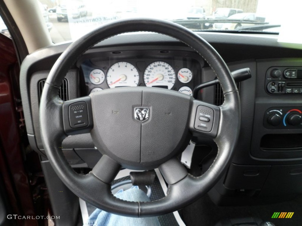 2004 Dodge Ram 1500 SLT Regular Cab 4x4 Dark Slate Gray Steering Wheel Photo #58922993