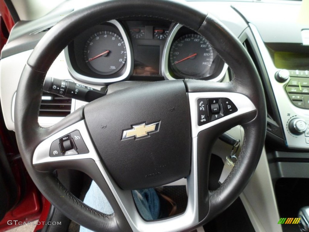2010 Chevrolet Equinox LTZ AWD Jet Black/Light Titanium Steering Wheel Photo #58923268
