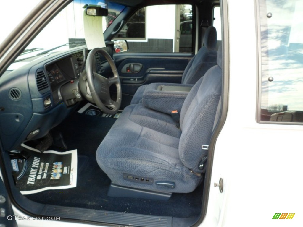 1997 C/K K1500 Silverado Extended Cab 4x4 - Olympic White / Blue photo #5