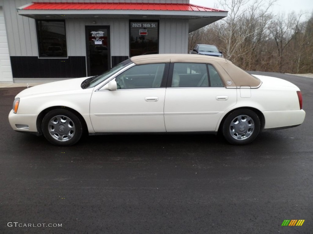 2002 DeVille Sedan - White Diamond Pearl / Oatmeal photo #1