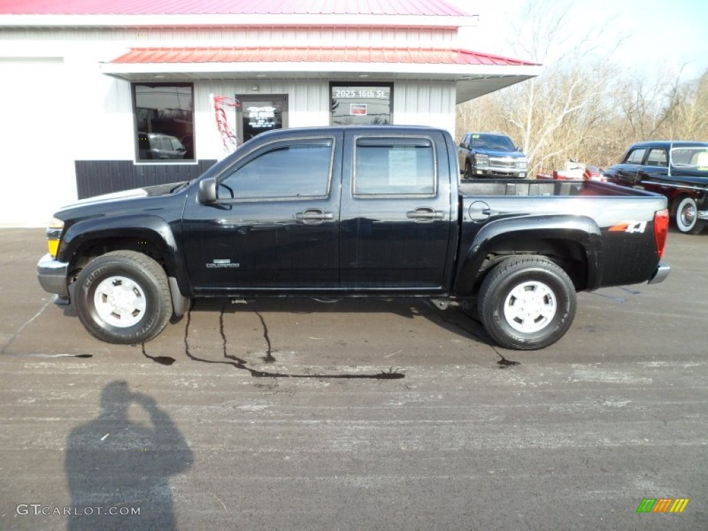 2005 Colorado Z71 Crew Cab 4x4 - Black / Very Dark Pewter photo #1