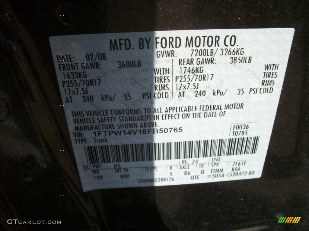 2008 F150 Color Code HS for Stone Green Metallic Photo #58927127