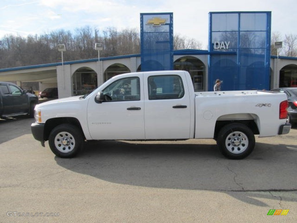 2012 Silverado 1500 Work Truck Crew Cab 4x4 - Summit White / Dark Titanium photo #2
