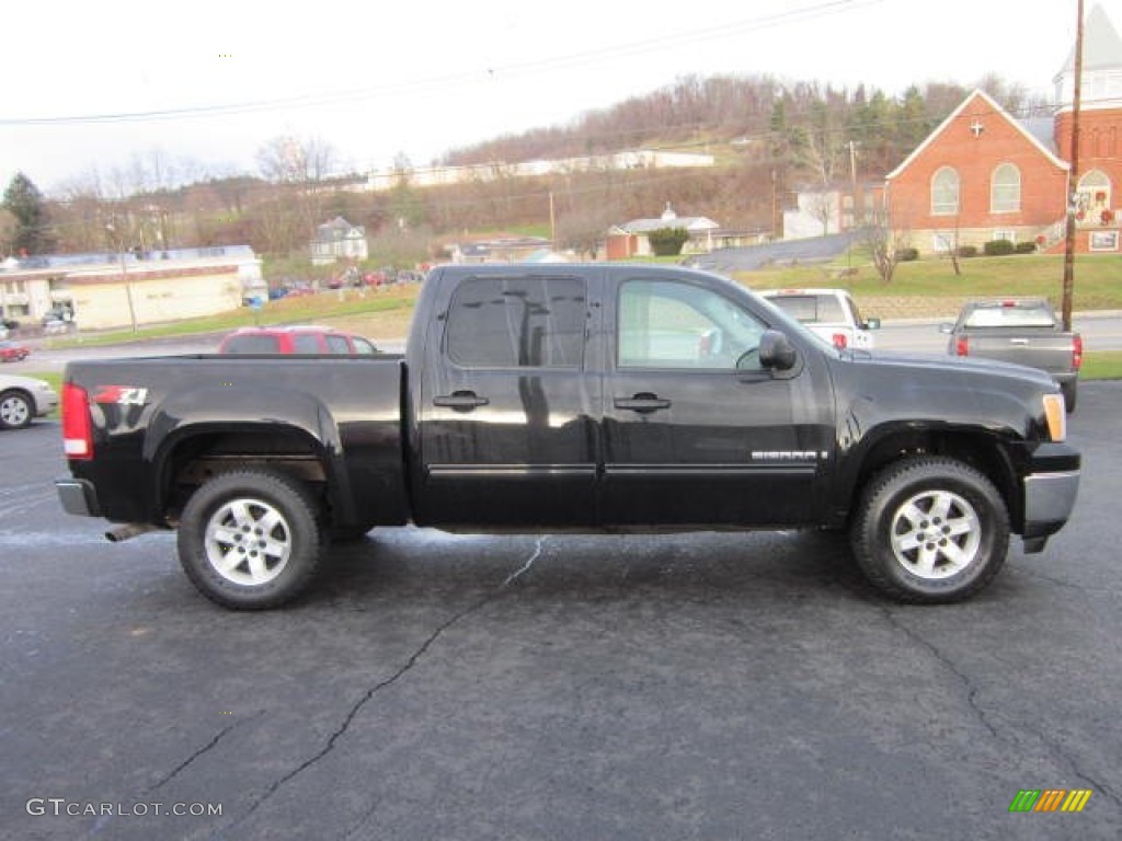 Onyx Black 2008 GMC Sierra 1500 SLT Crew Cab 4x4 Exterior Photo #58930209