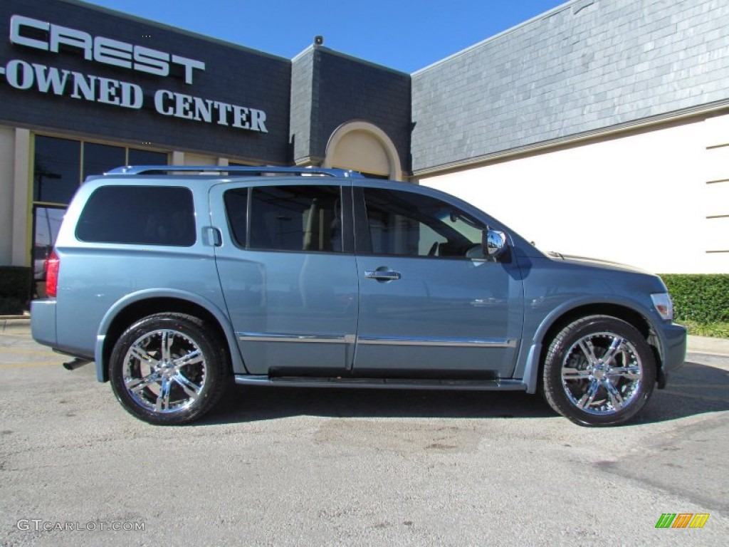 2008 QX 56 - Lakeshore Slate Blue / Wheat photo #4