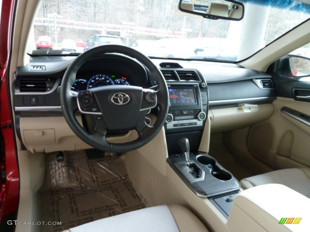 2012 Camry Hybrid XLE - Barcelona Red Metallic / Ivory photo #10