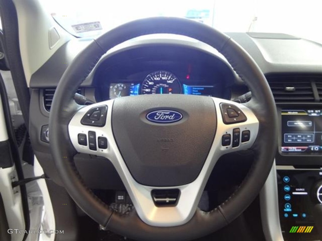 2012 Ford Edge Sport Charcoal Black/Silver Smoke Metallic Steering Wheel Photo #58933954