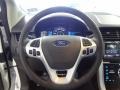 Charcoal Black/Silver Smoke Metallic 2012 Ford Edge Sport Steering Wheel