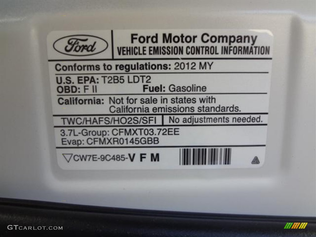 2012 Edge Sport - White Platinum Metallic Tri-Coat / Charcoal Black/Silver Smoke Metallic photo #32