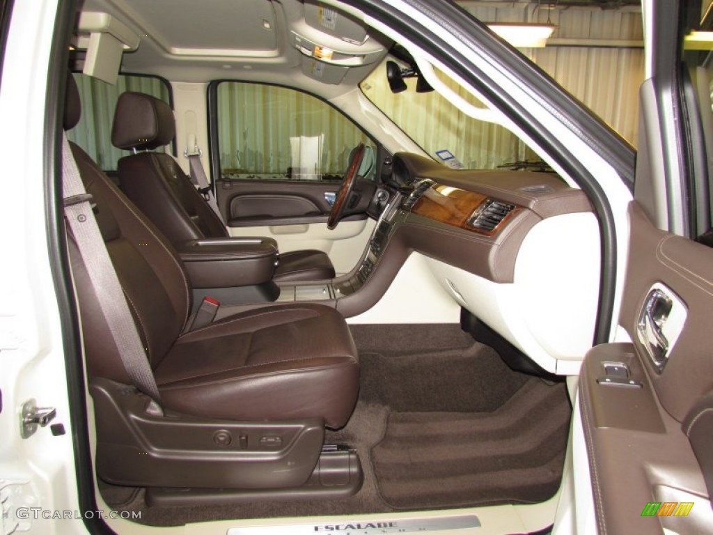 Cocoa/Light Linen Tehama Leather Interior 2011 Cadillac Escalade ESV Platinum Photo #58934454