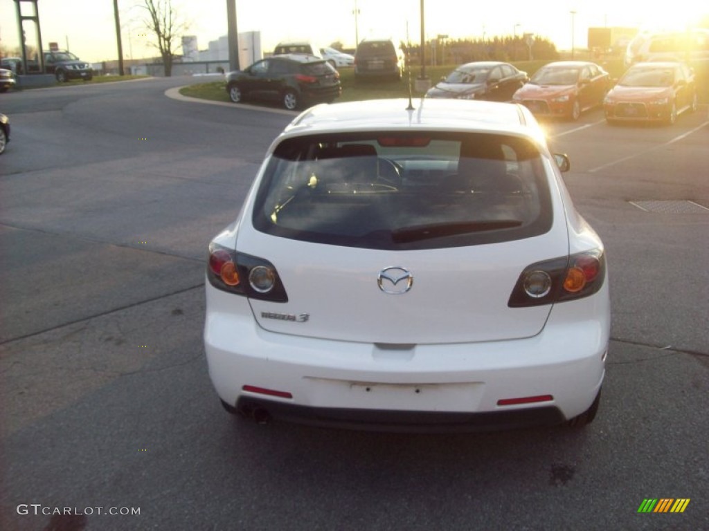 2004 MAZDA3 s Hatchback - Rally White / Black/Red photo #4