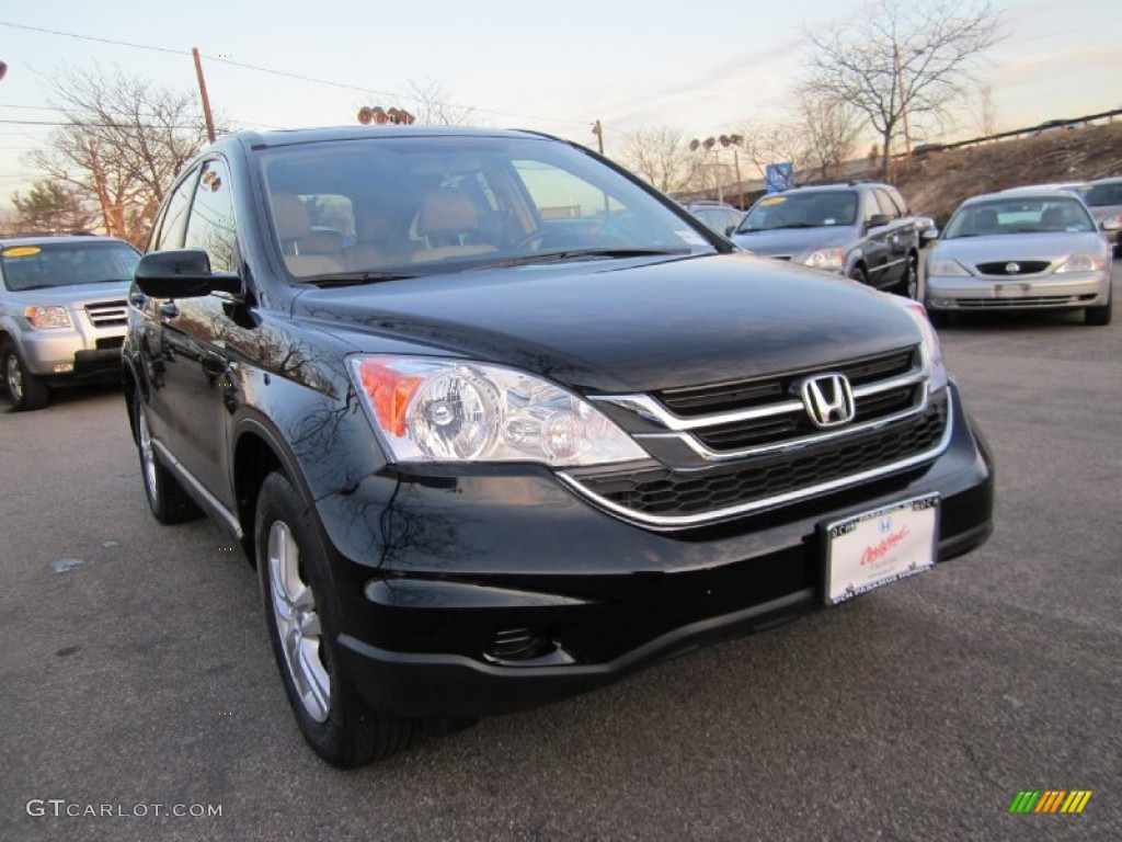 2010 CR-V EX-L AWD - Crystal Black Pearl / Ivory photo #4