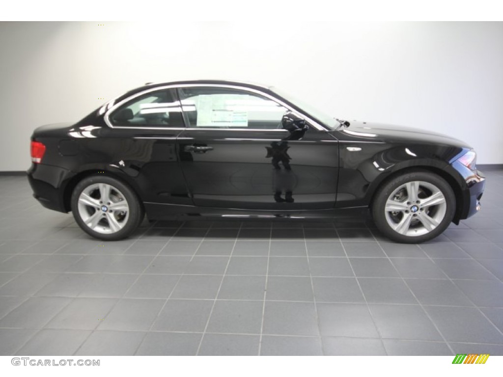 2012 1 Series 128i Coupe - Jet Black / Black photo #3