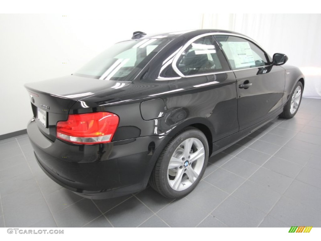 2012 1 Series 128i Coupe - Jet Black / Black photo #6