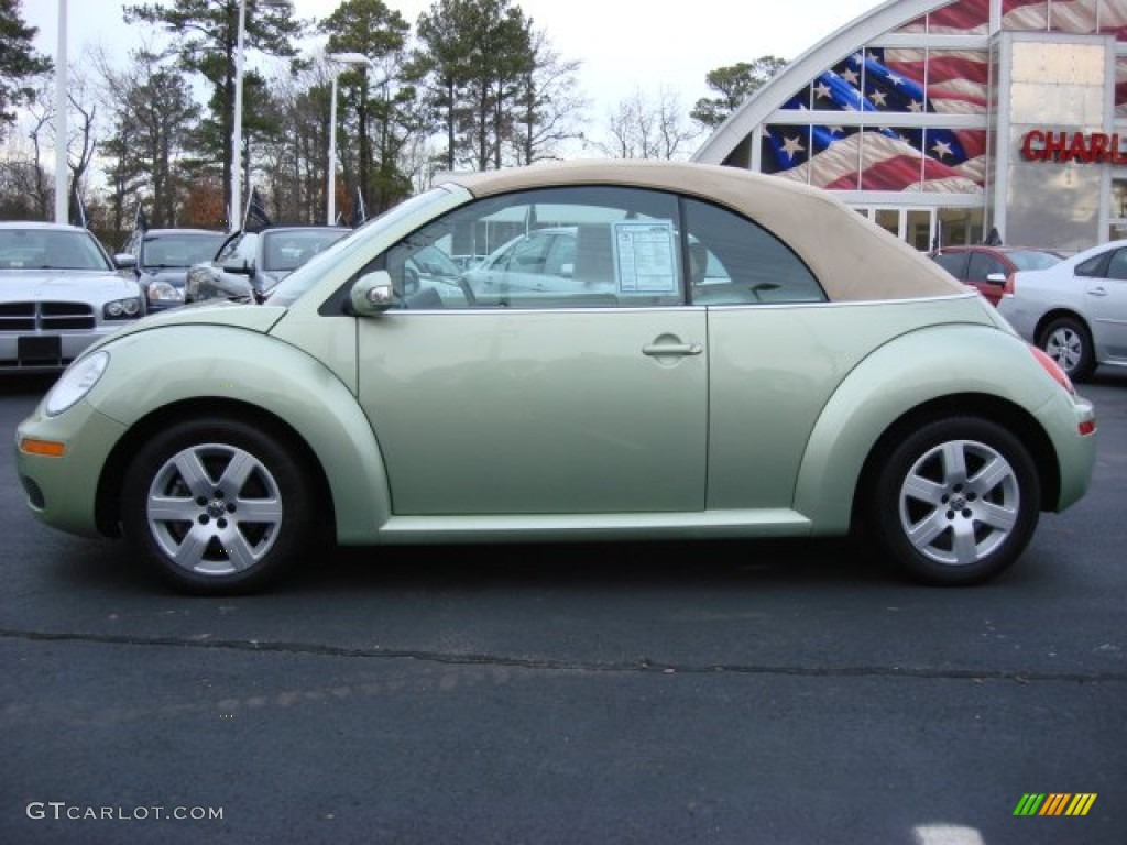 Gecko Green Metallic 2007 Volkswagen New Beetle 2.5 Convertible Exterior Photo #58941519