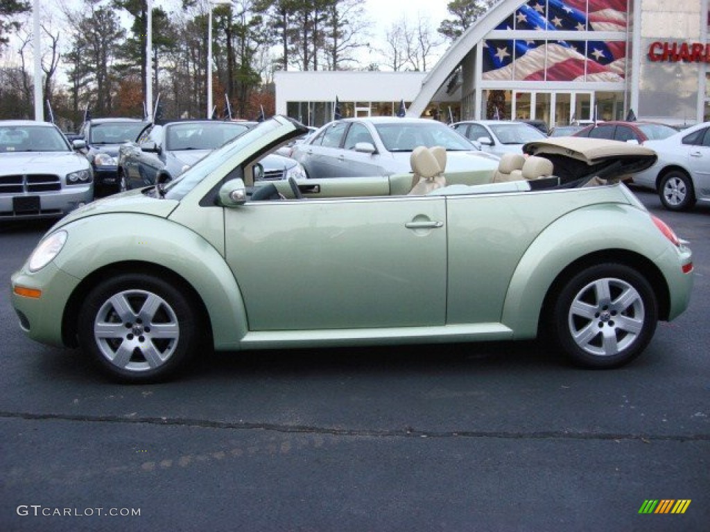 Gecko Green Metallic 2007 Volkswagen New Beetle 2.5 Convertible Exterior Photo #58941656