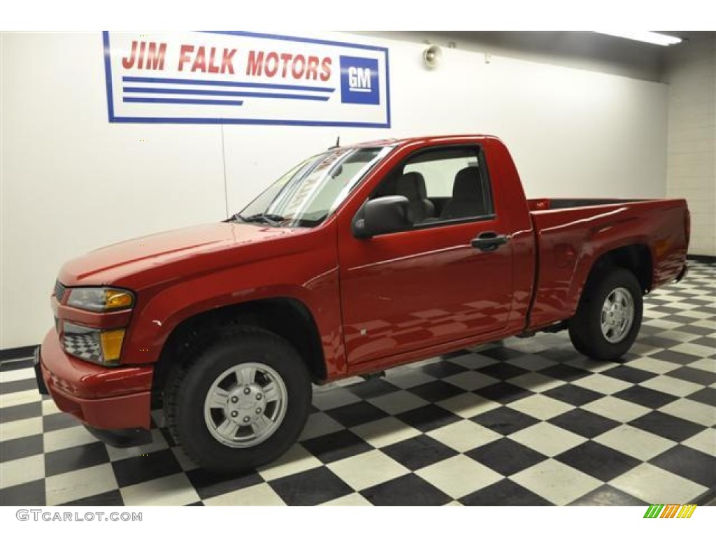 2008 Colorado LS Regular Cab - Victory Red / Medium Pewter photo #2