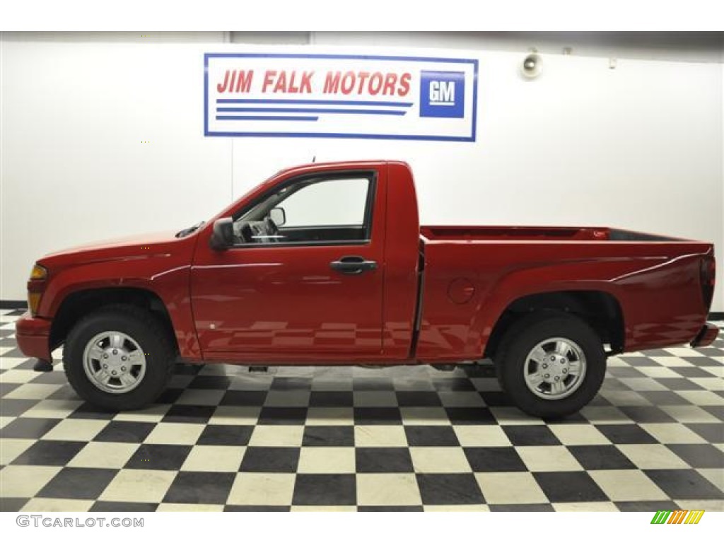2008 Colorado LS Regular Cab - Victory Red / Medium Pewter photo #3