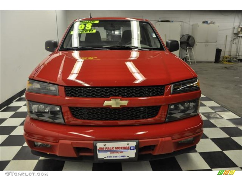 2008 Colorado LS Regular Cab - Victory Red / Medium Pewter photo #5