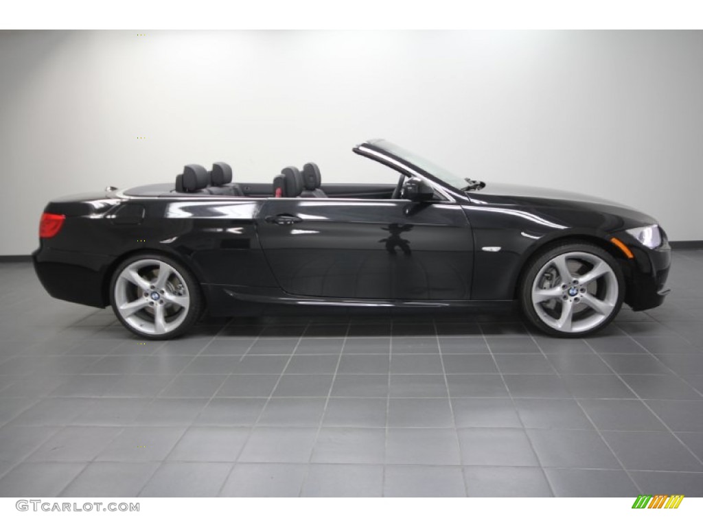 2012 3 Series 335i Convertible - Black Sapphire Metallic / Black photo #3