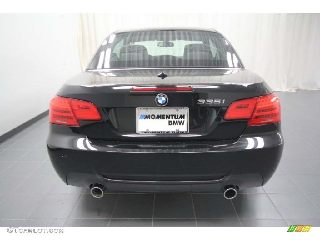 2012 3 Series 335i Convertible - Black Sapphire Metallic / Black photo #7