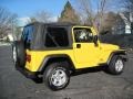 2004 Solar Yellow Jeep Wrangler SE 4x4  photo #8