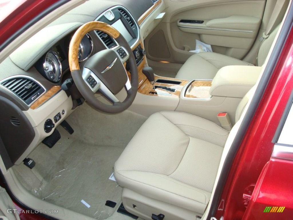 2012 300 C AWD - Deep Cherry Red Crystal Pearl / Dark Frost Beige/Light Frost Beige photo #2