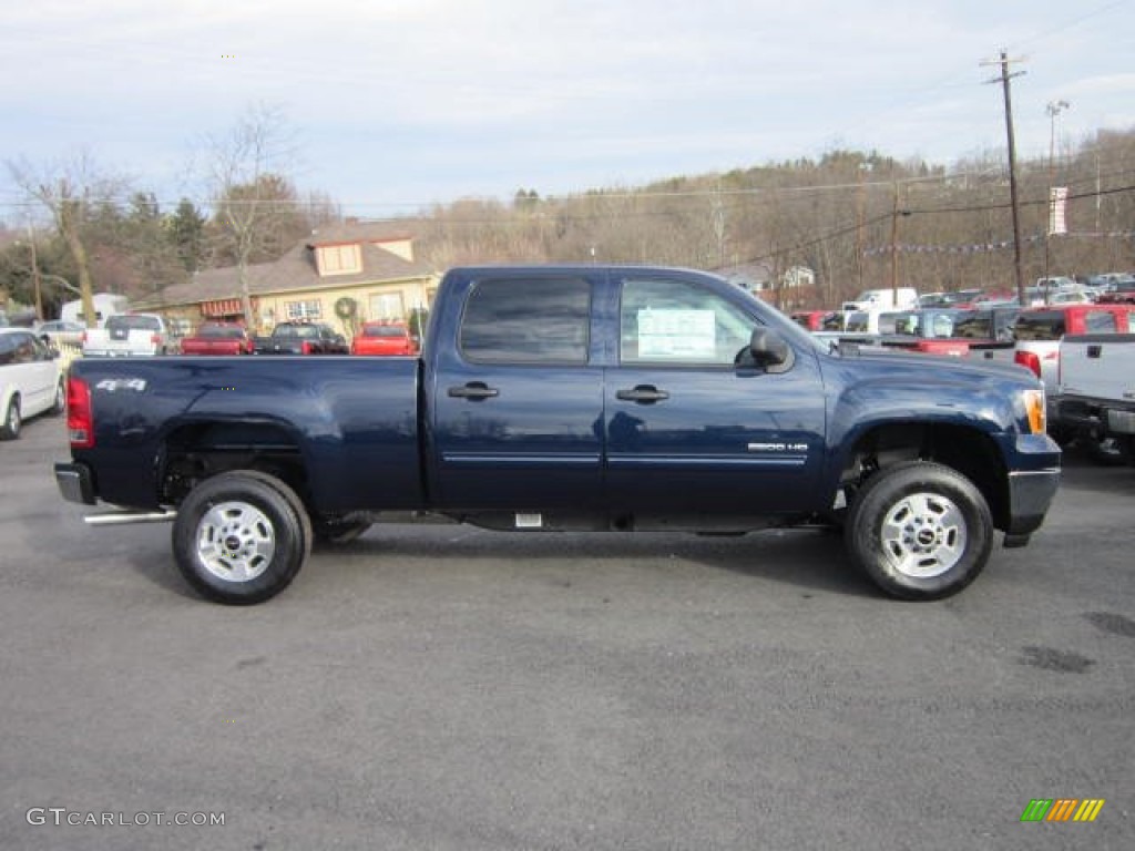 Midnight Blue Metallic 2012 GMC Sierra 2500HD SLE Crew Cab 4x4 Exterior Photo #58947021