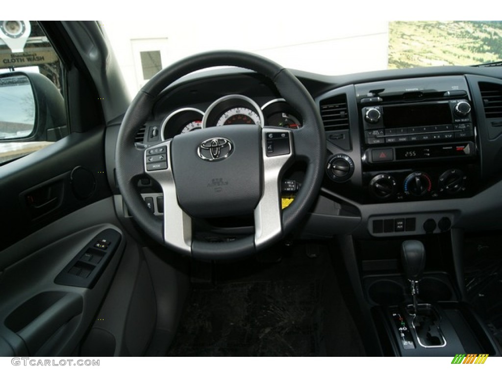 2012 Tacoma V6 Double Cab 4x4 - Magnetic Gray Mica / Graphite photo #10